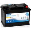 EXIDE BATTERIA EXIDE ES650 GEL SERVIZI DI BORDO BARCHE 12V 65AH 278x175x190mm 460 A