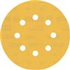 Bosch 5x Carta abrasiva EXPERT C470 con 8 fori per levigatrici rotoorbitali | per Vernice su legno, Legno duro, Grano 400, Professional Accessorio levigatrice rotoorbitale, Levigatrice orbitale