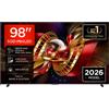TCL C8L TV 98C8L SQD Mini LED da 98'', 4K HDR, 6000 nit, 4.032 zone di dimming, Google TV, 144Hz, Dolby Vision & Atmos, Audio Bang & Olufsen