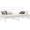 vidaXL Struttura per letto di giorno Bianco 90 x 190 cm | Cambia facilmente da divano a letto, Superficie bianca liscia e verniciata a polvere,