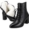 Viunychn Stivaletti Donna Invernali Con Pelo Interno Stivali Cerniera Laterale Scarponcini Suola Antiscivolo Robusta Scarpe Comode Calde Con Suola Spessa Per Autunno Inverno Anfibi Corti Platform Imbottiti