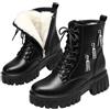 Viunychn Stivaletti Donna Invernali Con Pelo Interno Stivali Cerniera Laterale Scarponcini Suola Antiscivolo Robusta Scarpe Comode Calde Con Suola Spessa Per Autunno Inverno Anfibi Corti Platform Imbottiti