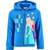 eplusm Disney Frozen - Felpa con cappuccio Elsa Anna | felpa con cappuccio con cerniera | felpa calda per bambini in pile di cotone, taglia 98-128, celeste, 104