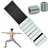 Relaxdays set di pesi caviglie e polsi, 2 polsini, 1 kg, silicone, grigio | rosa, yoga, pilates