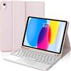 Occtingkind Per iPad A16 11 & 10 Gen Cover Tastiera con Touchpad Italiana | Con Touchpad - Custodia Magnetica Rimovibile Keyboard, Protezione affidabile, Cover per iPad con Tastiera A16 Rosa