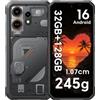 OSCALNEX Rugged Smartphone Android 16, 32GB RAM+128GB/2TB TF, Sottile 10,7mm/245g | Telefono Indistruttibile IP68/IP69K, Visione Notturna IR, 6,56 90Hz HD+, 5000mAh, NFC, Smartphone Rugged Dual SIM, GPS, OTG