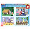 Educa - Bambini Multi 4 Puzzle Junior 20-40-60-80 Peppa Pig Puzzle Cartone | Educa - crea giochi educativi per migliorare l'agilità mentale la velocità e soprattutto il divertimento! (18645)