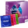 Durex Surprise Me - Set di 40 preservativi, eccitante, pratica e discreta, per un sesso sicuro e una stimolazione aggiuntiva