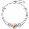 DAMIANI Bracciale in oro bianco 18 kt con diamanti e quarzo citrino margherita damiani