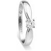 DAMIANI La collezione cupido di damiani celebra l'amore con un anello solitario in oro bianco 18kt, impreziosito da un diamante bianco da 0,21 ct, colore g e purezza vs. La misura 13 lo rende perfetto per chi cerca eleganza e raffinatezza.