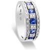 DAMIANI Anello pavé oro bianco 18kt diamante 0,21ct zaffiri blu 0,86ct belle epoque damiani misura 15