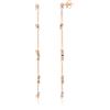 DODO Mono orecchino pendente mini granelli oro rosa 9kt e argento dodo
