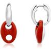 CHANTECLER Orecchini pendenti in argento e corallo rosso et voilà chantecler