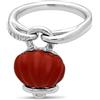 CHANTECLER Anello in argento con corallo rosso e diamante et voilà chantecler misura 13