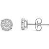 LUXURY MILANO Orecchini pavé oro bianco diamanti 0,17 ct desire srl