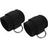 CLISPEED 2 Pezzi Cinghia Caviglia Fitness in Neoprene e Ferro | Uso Indoor Sistemi a Carrucola e Moschettoni, Nero, per Attivazione Glutei e Gambe