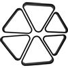 VOSAREA Plastico Triangolo da Biliardo Nero per 25 32 38mm 6 Pezzi | Tavoli da Gioco e Mini Tavoli, Montaggio Rapido, Portatile, per Club Giovanili e Viaggi