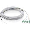 DIGITUS Cavo di derivazione FTTH - 50 m - monomodale - OS2 - 4 fibre - 4 connettori LC/APC - ottimizzato per la flessione G.657A2 - LSZH - estremità aperta - cavo in fibra ottica - bianco