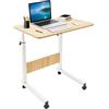 GXSFLG Tavolo per computer portatile, regolabile in altezza, tavolino da computer, tavolino da letto, tavolino da salotto, tavolino da bagno, 4 ruote, per casa, ufficio, divano, camera da letto, 60 x
