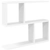 Goldonion Scaffale da Parete Bianco 60 x 12 x 50,5 cm | Legno Ingegnerizzato, 4 Scomparti, Montaggio a Parete, Carico Max 25 kg