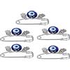 Tnfeeon 5 Pz Turchia Evil Eye Pin, Bellissimo Vestito Spilla con Risvolto con Occhi Azzurri Palma Ciondolo Maglione Camicia Clip Porta Fortuna per i Gioielli delle Donne