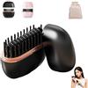 PGSLPH Mini pettine lisciante,Pettine lisciante per capelli senza fili,pettine per lisciarsi portatile,pettine per acconciatura ricaricabile, spazzola per capelli compatta senza fili (Black,1PCS)