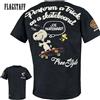 Bastone bandiera T-shirt Flag Staff Snoopy Peanuts ricamata manica corta cotone XL XXL
