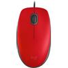 Logitech 910-005489 Logitech M110 Silent Maus kabelgebunden rot