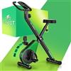 Unbranded Cyclette da interno pieghevole, cyclette da interno pieghevole, cyclette da allenamento con 16 livelli di resistenza magnetica, sensore di frequenza cardiaca, monitor LCD e sella confortevole, ideale per la casa e l'ufficio, con una capacità …