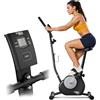 Unbranded Cyclette da casa JOLT, fino a 100 kg, cardio fitness, meccanica | TX-250BB. Cyclette per uso domestico, ergometro con display LCD, sensori di frequenza cardiaca, 5 posizioni della sella, nero/grigio