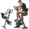 Unbranded Cyclette da interno pieghevole TRIBER, portata massima 120 kg, 10 livelli di resistenza con app | TX-390XB. Cyclette da interno con 10 livelli di resistenza, 7 altezze della sella, ergometro, colore nero