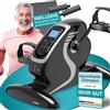 Unbranded Mini cyclette elettrica per allenamento braccia e gambe, completa di display per monitorare l'allenamento, maniglie massaggianti e tappetino antiscivolo, ideale per anziani. Mini cyclette da casa, colore nero