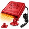 Qlxiuns Riscaldatore per Auto 12V, Portatile 150W Stufetta per Auto, Rosso | Sbrinatore Parabrezza Auto, 2 in 1 Riscaldamento Auto/Ventola di Raffreddamento con Accendisigari, per Auto, Caravan, Camion