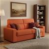 Dmora Divano Letto 2 Posti Onorata 180x95 cm Arancione Sfoderabile Contenitore, di Apertura a Ribalta Made in Italy