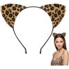 MAOSHYMS Fascia per Capelli Orecchie da Gatto Leopardate, Orecchie Leopardo Donna | Cerchietto Leopardo Orecchie Da Gatto Cerchietto per Adulto Bambino Carnevale Mascherata Cosplay