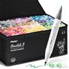 Ohuhu Pennarelli Alcol 320 Colori Pennello & Fine Set Schizzi Arte | Facile Sfumatura & Non Sbava Asciugatura Rapida per Illustrazione Calligrafia & Schizzi AP Certificato - Honolulu B
