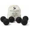 LaundrySpecialist Palline per asciugatrice, in lana di pecora, colore: nero | Set da 6 pezzi, non lascia pelucchi su bucato scuro. Riutilizzabile, 100% lana di pecora della Nuova Zelanda.