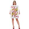 Henbrandt Costume da carte da gioco Regina di Cuori, taglia unica, multicolore