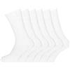 Rozgul 6 paia di calzini bianchi da uomo Big Foot extra larghi per diabetici in 100% cotone, ideali per gambe gonfie, taglia UK 11-14, non vincolanti, comodi e traspiranti, non elastici morbidi,