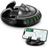 ZAOGUANGLAI Porta Cellulare Auto Universale, Supporto Telefono Auto Cruscotto con Rotazione a 360° e Targa Numero Parcheggio, Base in Silicone Antiscivolo e Anti-Vibrazione per e Smartphone
