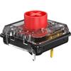 Zjmehty Kailh Choc V2 - Interruttori a basso profilo per tastiera meccanica, interruttore lineare RGB/SMD/MX a 4 pin 50 gf (10 pezzi, rosso cioccolato V2 rosso)