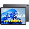 Vowmoon Laptop Tablet 2-in-1 da 10,1, 12 GB RAM, SSD 256 GB, M3-8100Y (fino a 3,40 GHz) Win 11 Touchscreen con stilo e tastiera | Wi-Fi 5, Bluetooth 5, HDMI