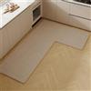 Syibelterr Tappeto Ad Angolo Tappetino Cucina A Forma Di L, Lavabile Antiscivolo | Resistenti Impermeabili Supporto Gomma Decorazione Casa Stanza Bagno Lavanderia Lavello Cucina(002 L,80*120*45cm)