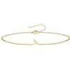 UMAGICBOX Bracciale iniziale personalizzato da donna, catena sottile C-Link in acciaio inossidabile 316L, colore oro e argento, gioiello resistente all'acqua con estensione, idea regalo donna