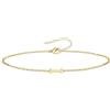 UMAGICBOX Bracciale iniziale personalizzato da donna, catena sottile C-Link in acciaio inossidabile 316L, colore oro e argento, gioiello resistente all'acqua con estensione, idea regalo donna