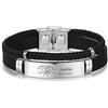 Grovjewfit Bracciale Uomo Inciso Personalizzato Foto Nome Testo Data Regalo Papà Famiglia Coppia Partner Figlio Marito Compleanno Anniversario Festa Del Papà Natale