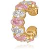 Jenosy Gold Ear Cuff - Orecchini da donna non aperti, placcati in oro 18 carati, con zirconia cubica, idea regalo per donne