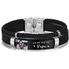 Grovjewfit Bracciale Uomo Inciso Personalizzato Foto Nome Testo Data Regalo Papà Famiglia Coppia Partner Figlio Marito Compleanno Anniversario Festa Del Papà Natale