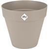 elho loft urban round 25cm vaso da fiori - Mushroom Beige | Ø 24.5 x Alt. 22 cm | Adatto per uso esterno | Plastica riciclata al 100%
