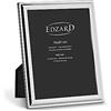 EDZARD Cornice Terni (foto 15x20 cm) placcata argento antiossidante | Cornice placcata argento per foto 15x20 cm, retro in velluto, 2 ganci, da tavolo e da parete, portafoto